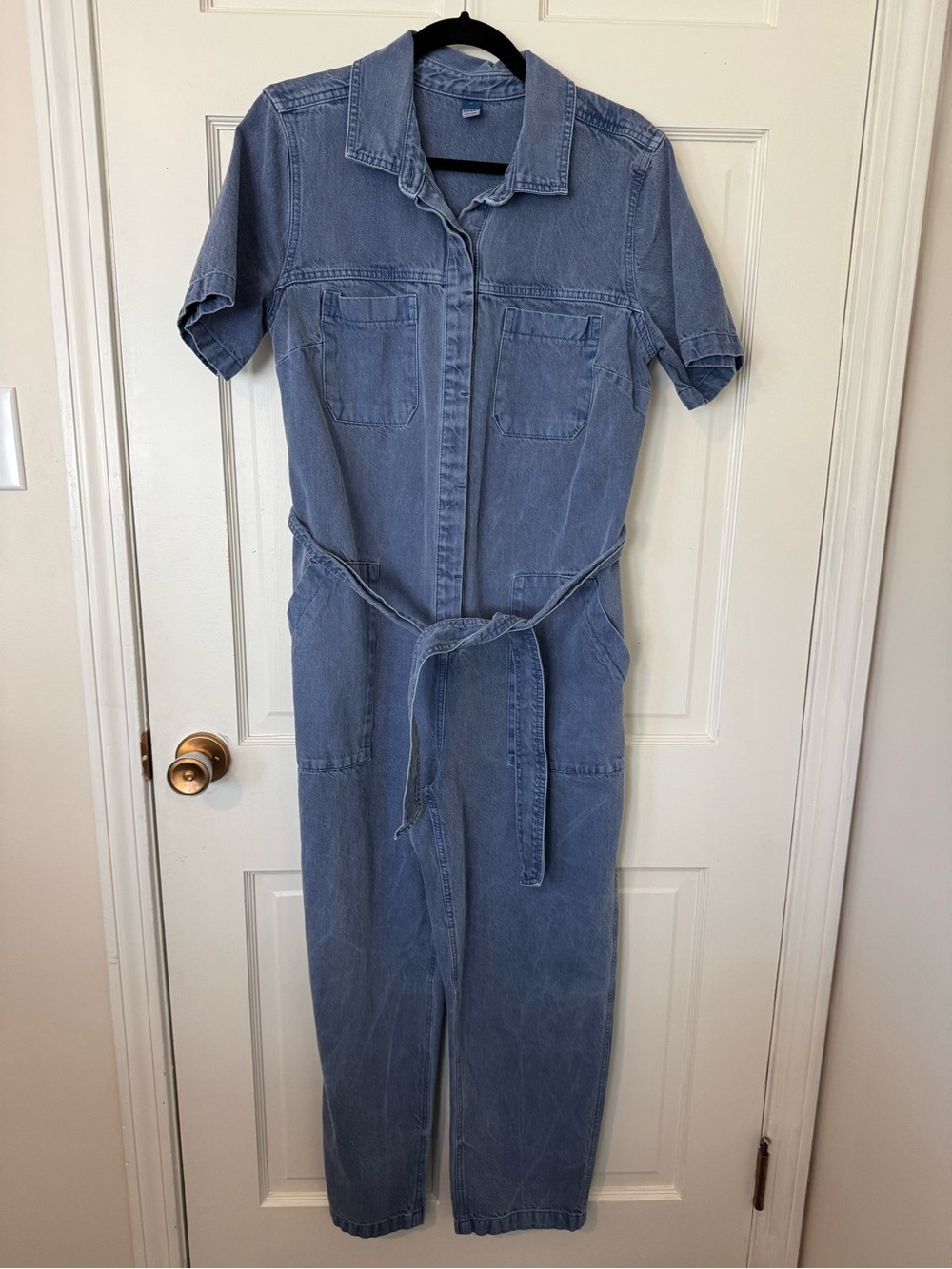 Old Navy Denim Jumpsuit Romper Size Medium Rosie the Riveter Halloween Costume